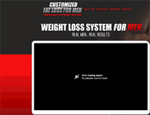 Tablet Screenshot of customizedfatlossformen.com